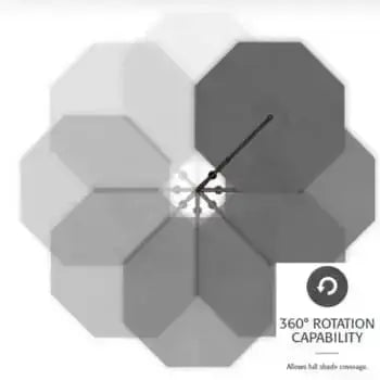 Treasure Garden 13' AKZ PLUS OCTAGON SUNBRELLA STARLUX BLACK - CAST SILVER Treasure Garden