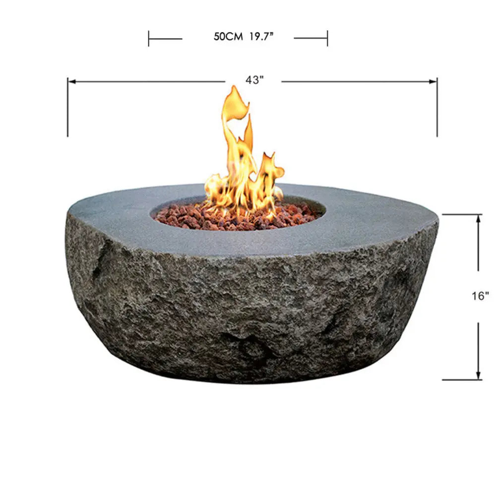 Elementi - Boulder Fire Table - Natural Gas Item # OFG110-NG