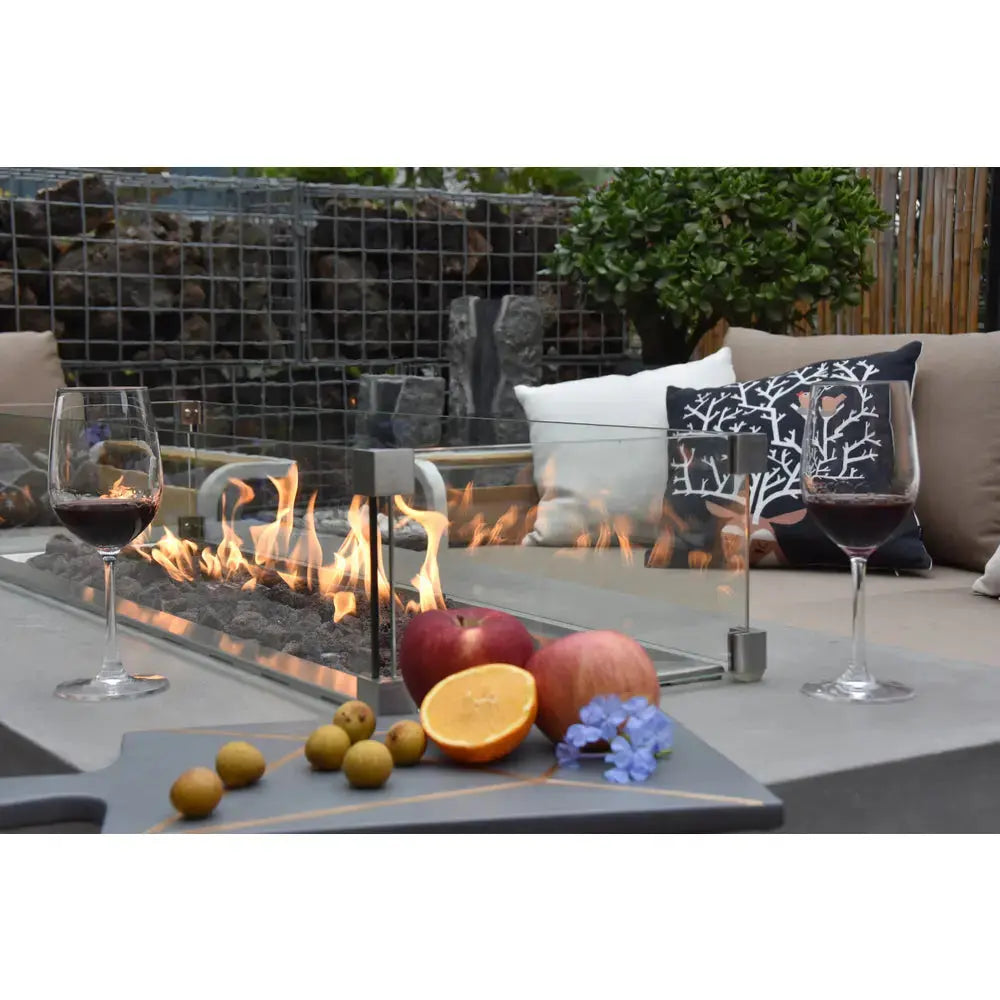Elementi - Granville Fire Table - Dark Gray - Natural Gas Item # OFG121DG-NG