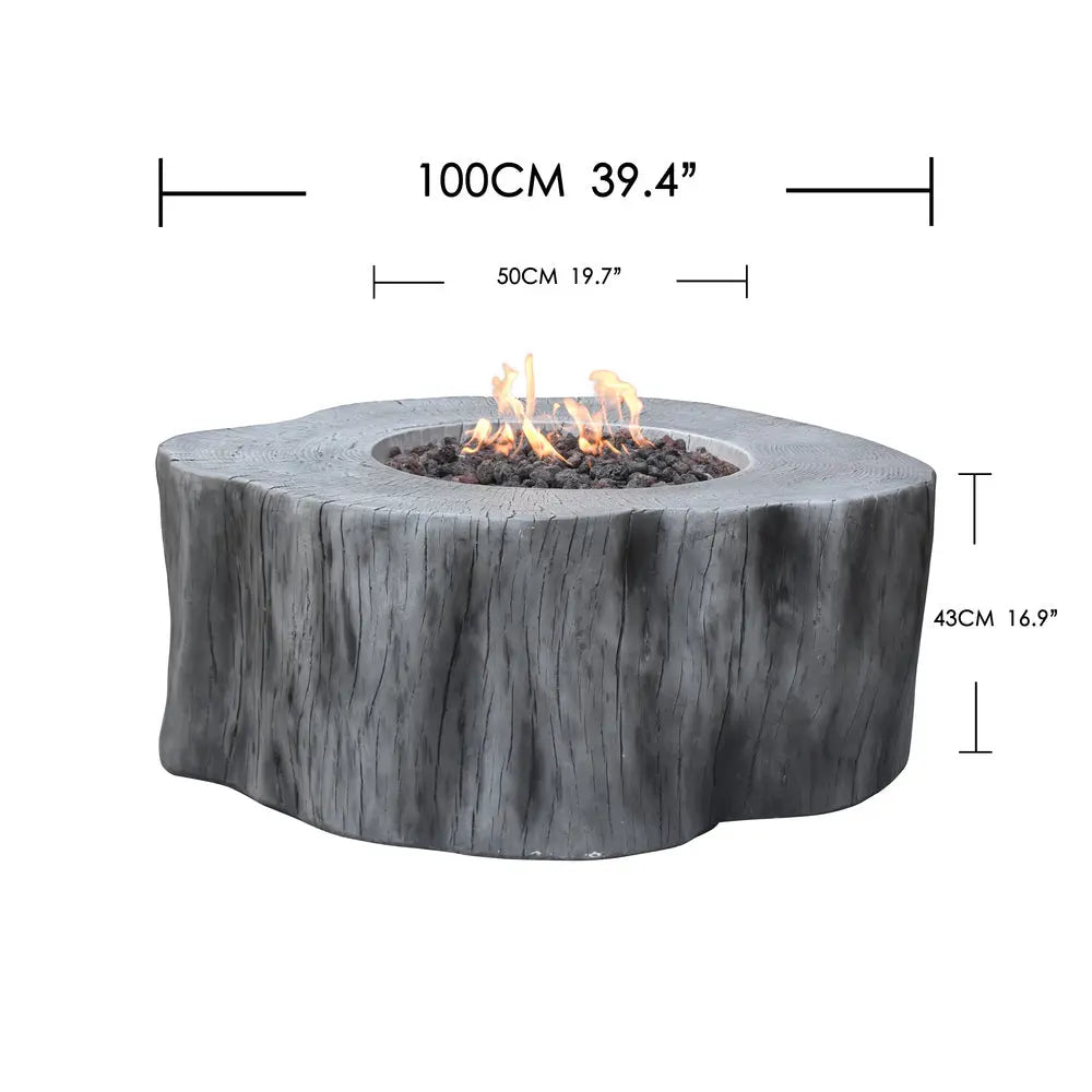 Elementi - Manchester Fire Table - Classic Gray - Propane Item # OFG145CG-LP