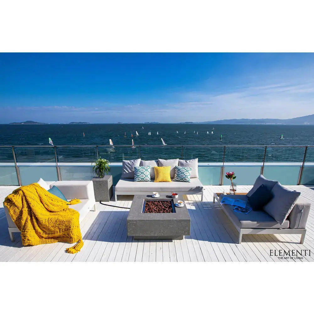 Elementi - Manhattan Fire Table - Dark Gray - Propane Item # OFG103DG-LP