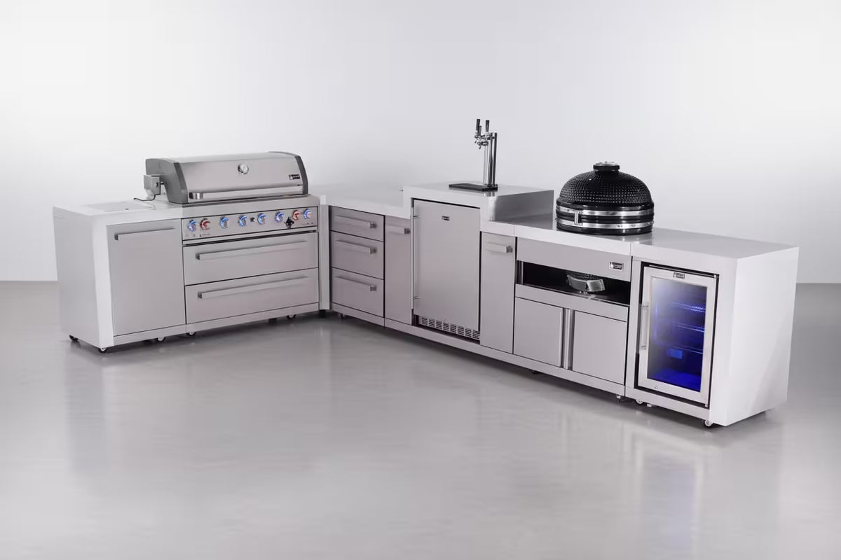 Mont Alpi MAi805-D90KEGFCKAMDR Deluxe L-Shape outdoor kitchen alternate studio view