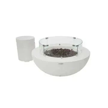 Elementi - Lunar Fire Bowl cream white - Propane Item # OFG101CW-LP