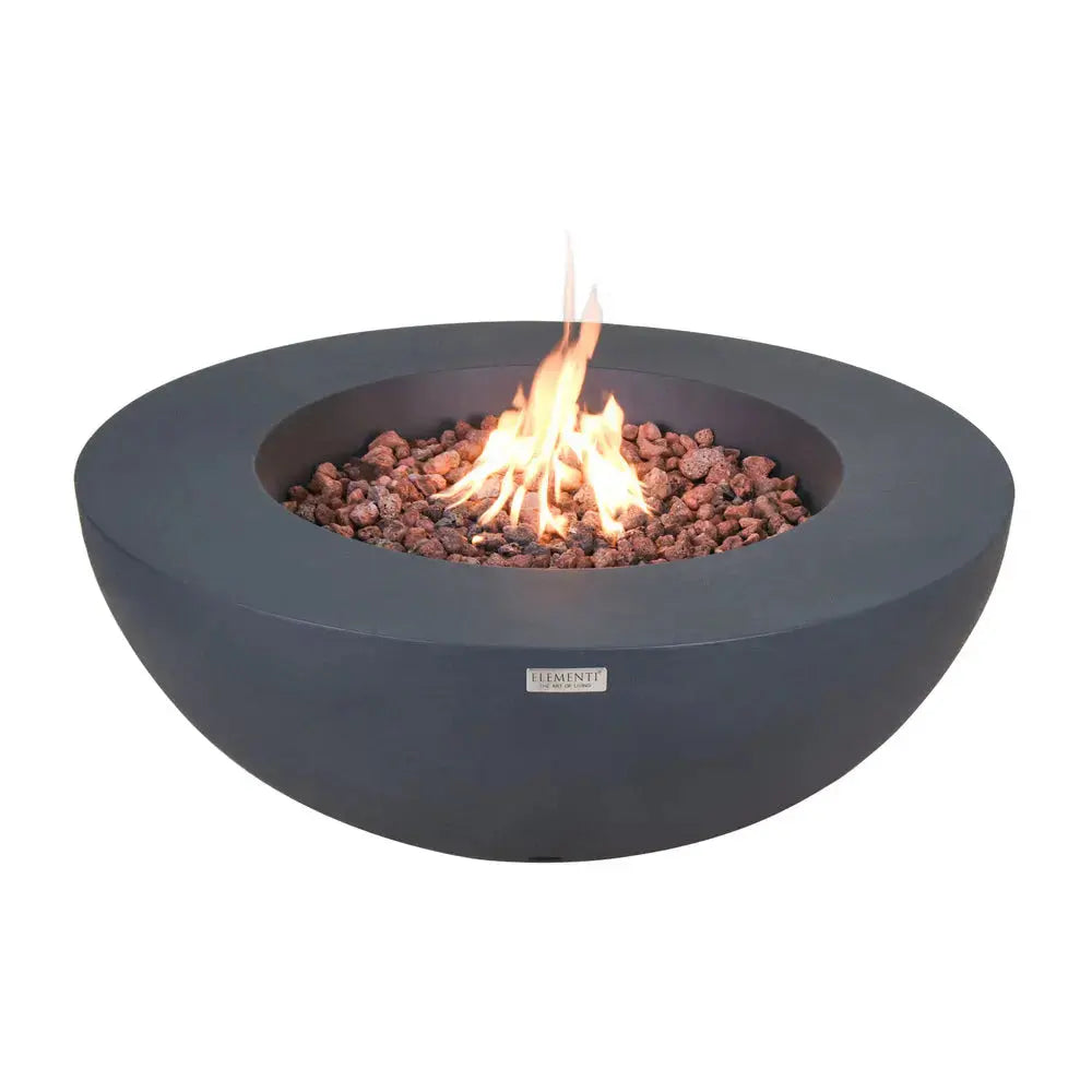 Elementi - Lunar Bowl Dark Gray - Natural Gas Item # OFG101DG-NG