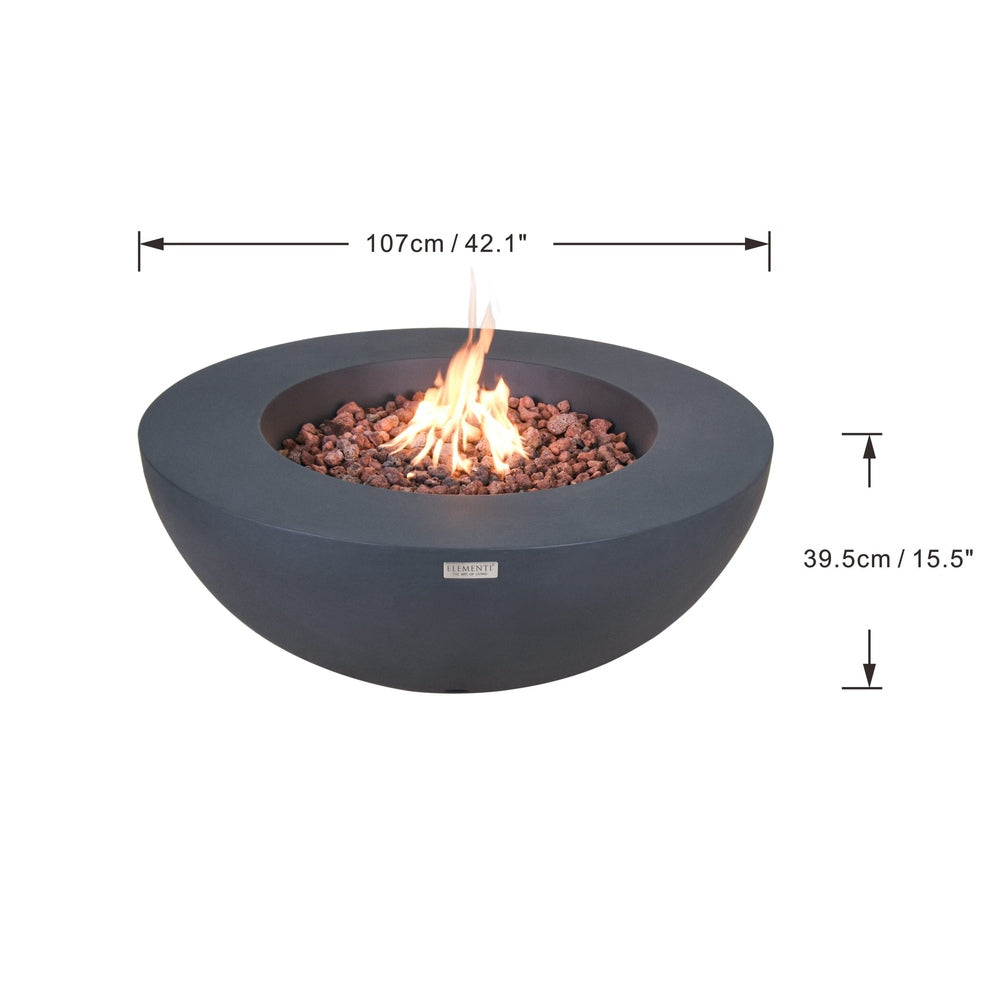 Elementi - Lunar Bowl Dark Gray - Natural Gas
