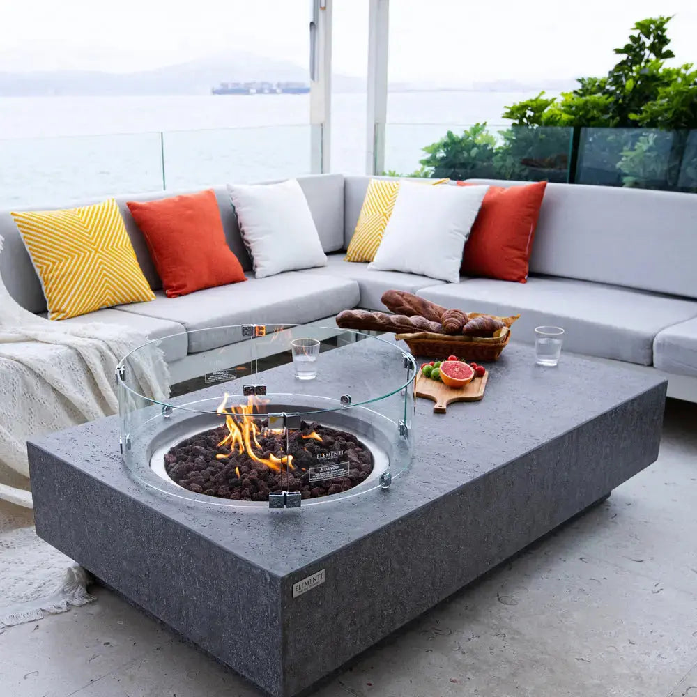 Elementi - Metropolis Fire Table - Natural Gas Item # OFG104-NG
