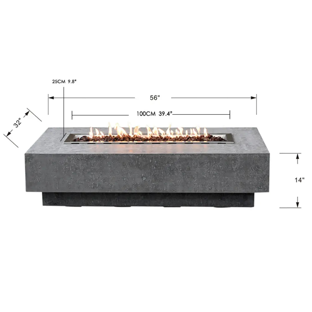 Elementi - Hampton Fire Table - Propane Item # OFG139-LP