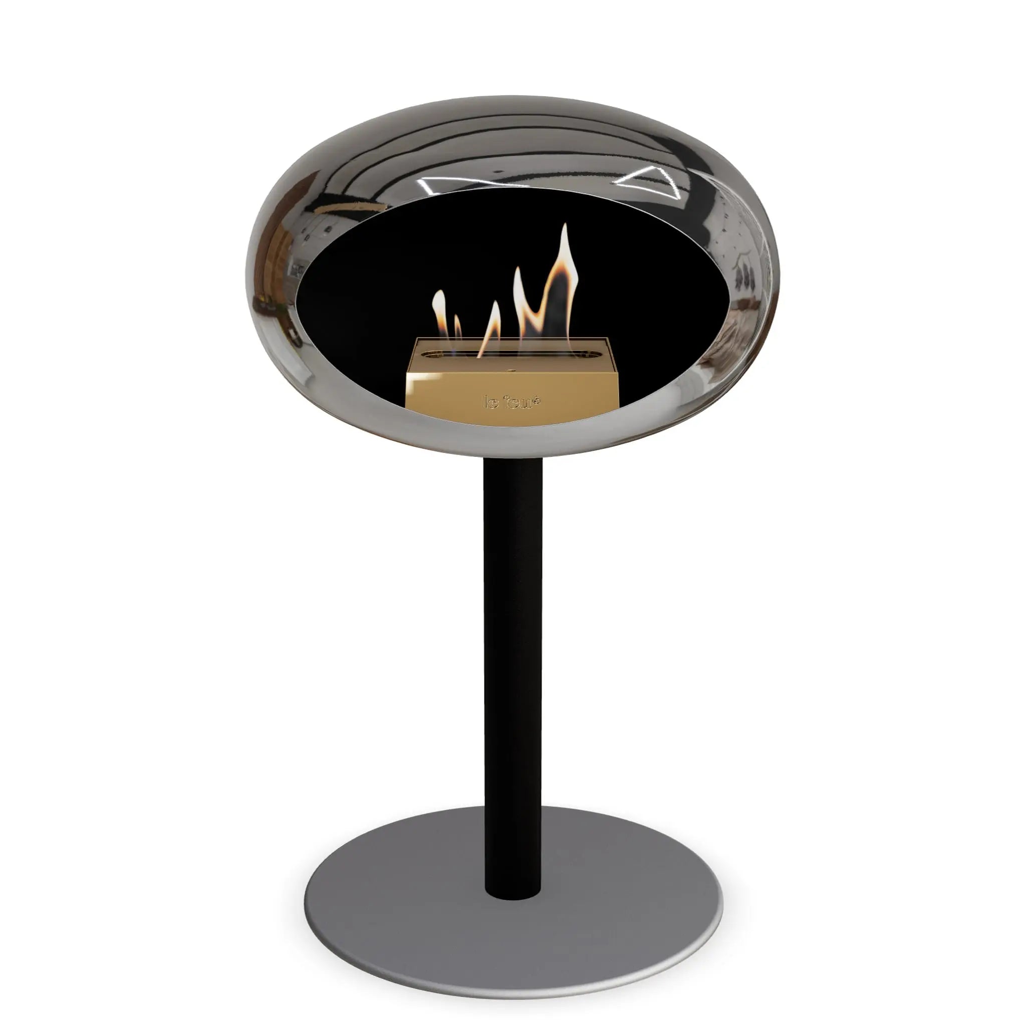 Le Feu Steel Low Dome <br>Chromed Silver Le Feu