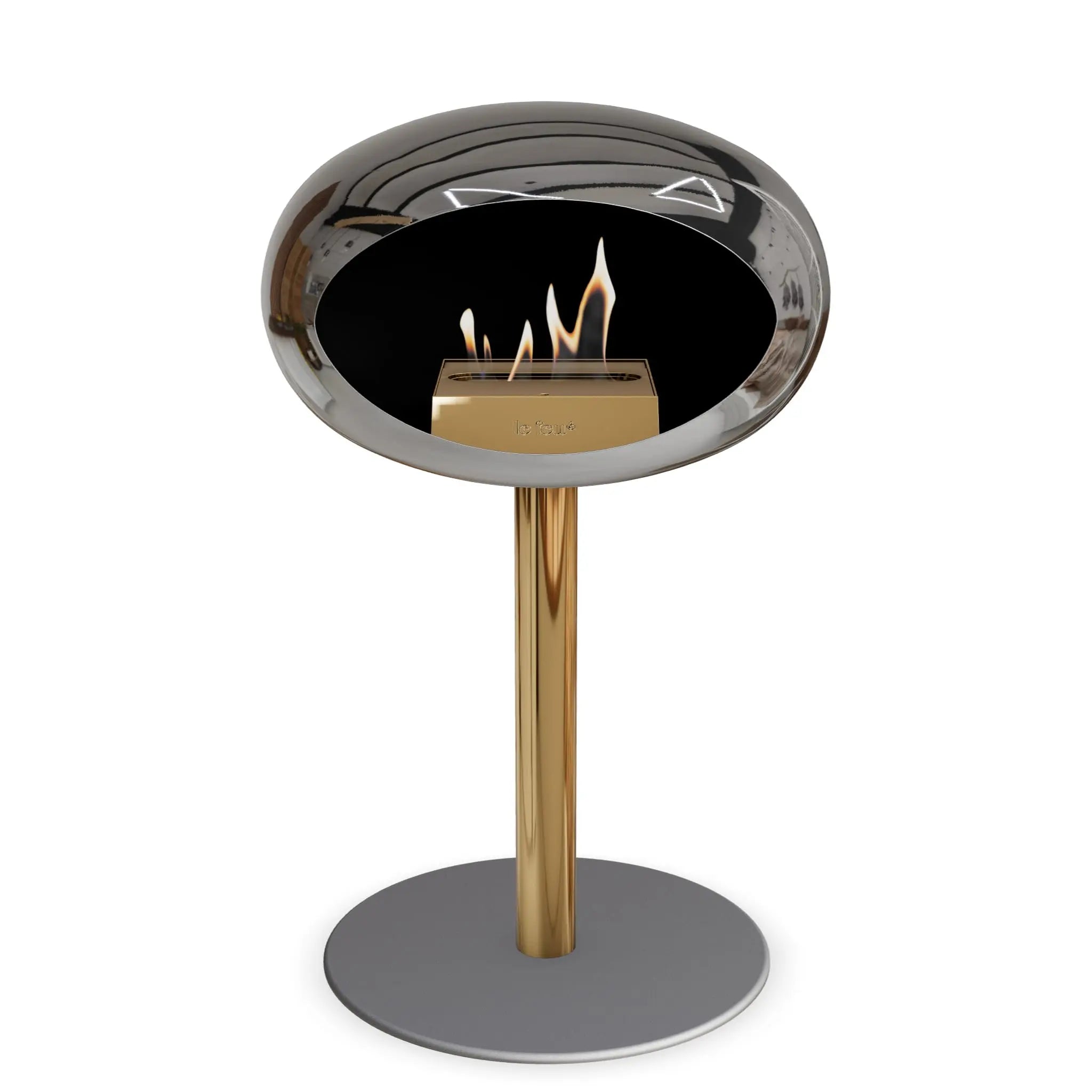 Le Feu Steel Low Dome <br>Chromed Silver Le Feu