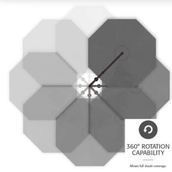 Treasure Garden 13' AKZ PLUS OCTAGON OBRAVIA STARLUX BLACK - CHAMPAGNE