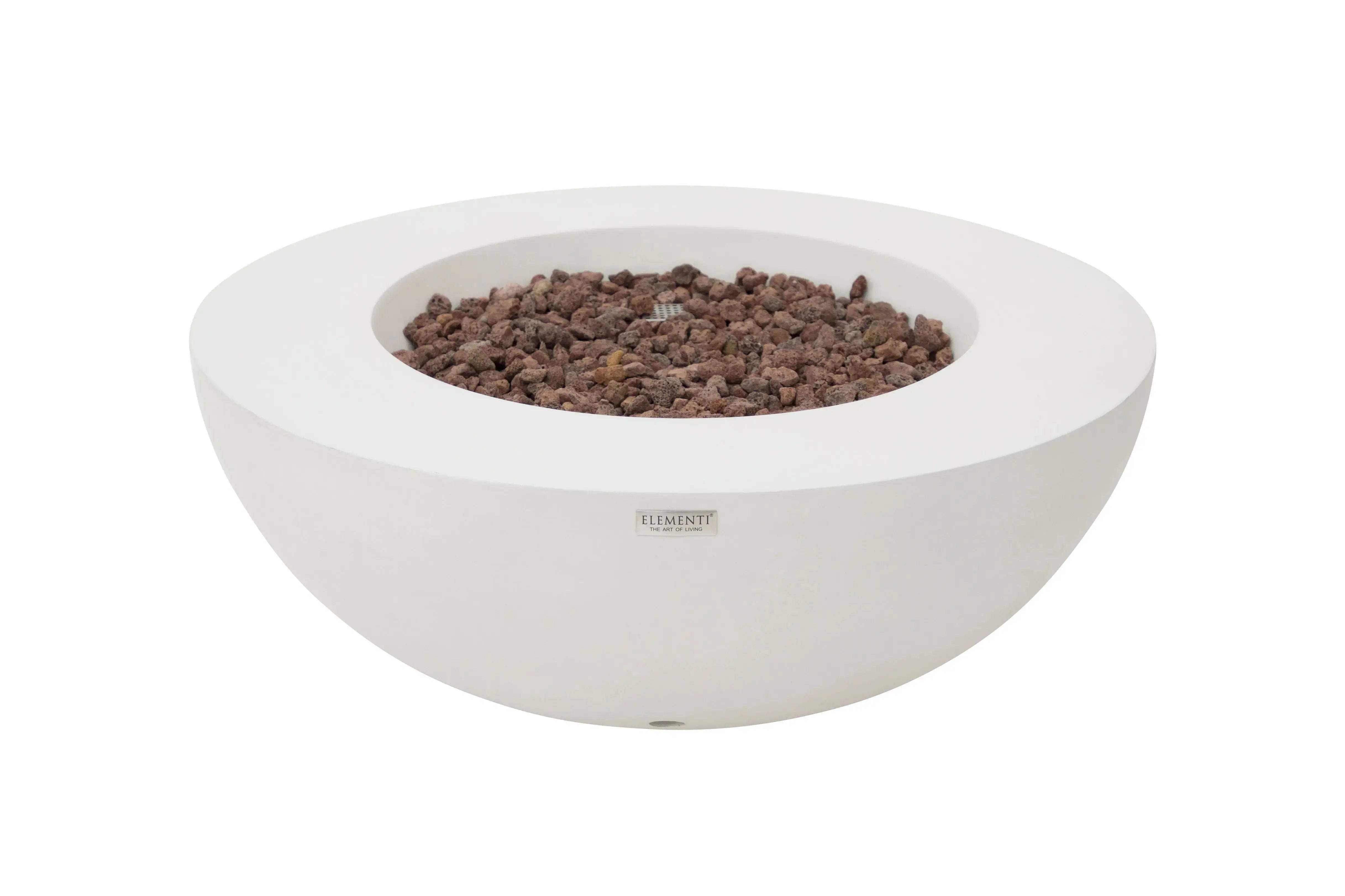 Elementi - Lunar Fire Bowl cream white - Propane Item # OFG101CW-LP