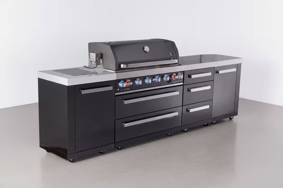 Mont Alpi 805 Black Series outdoor kitchen with extra drawers