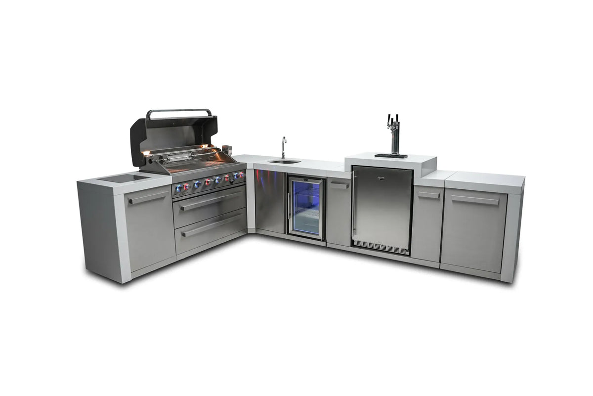Mont Alpi MAi805-D90KEGBEV outdoor kitchen alternate open grill view