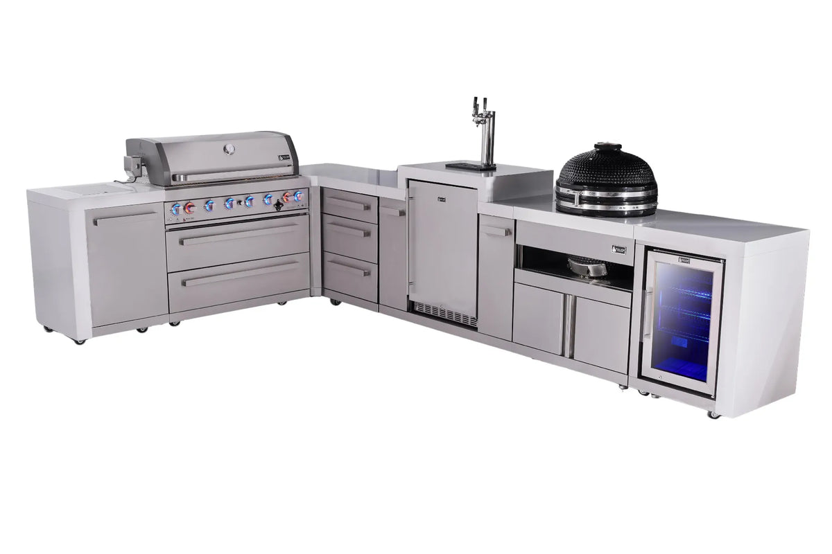 Mont Alpi MAi805-D90KEGFCKAMDR Deluxe L-Shape outdoor kitchen studio view