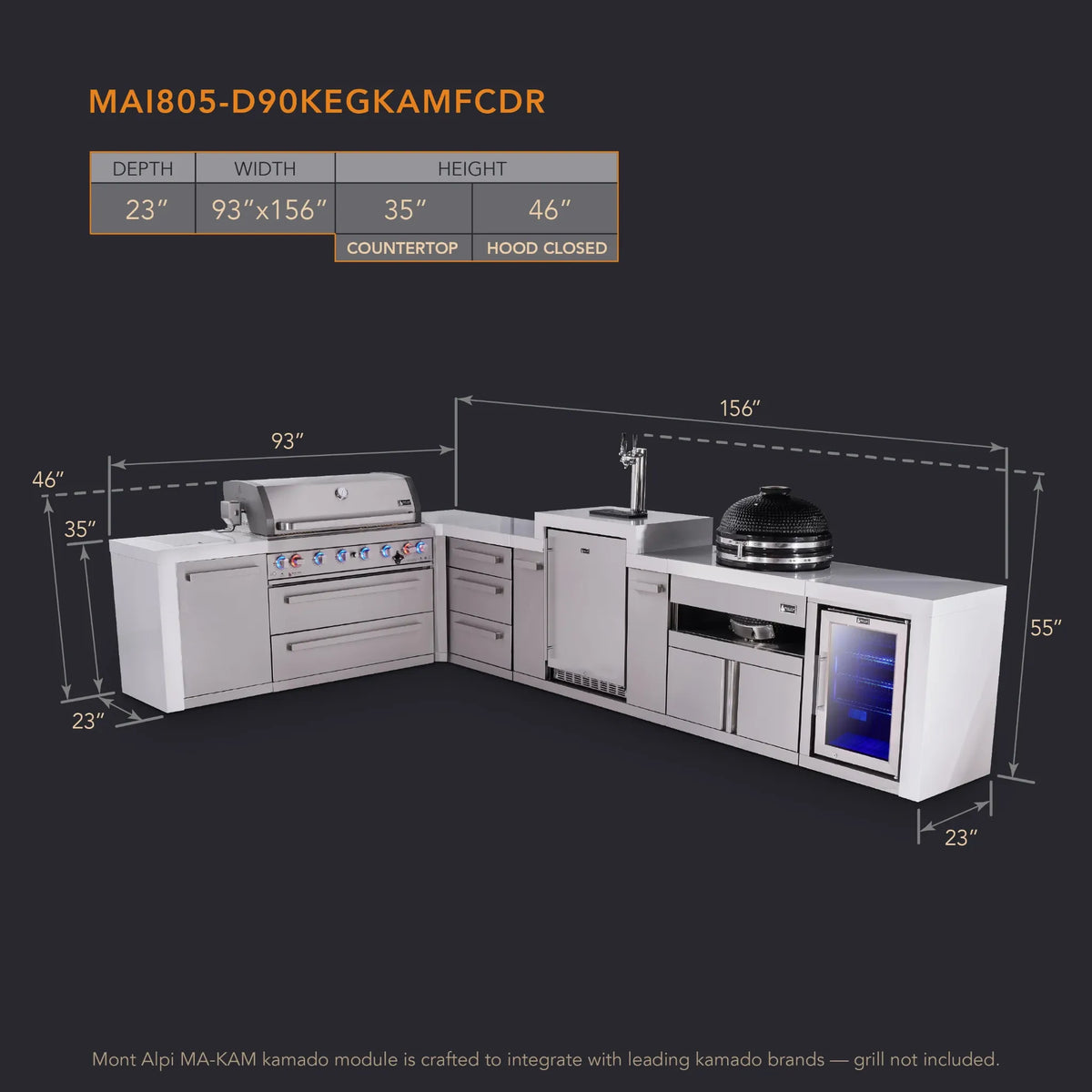 Mont Alpi MAi805-D90KEGFCKAMDR dimensions and layout