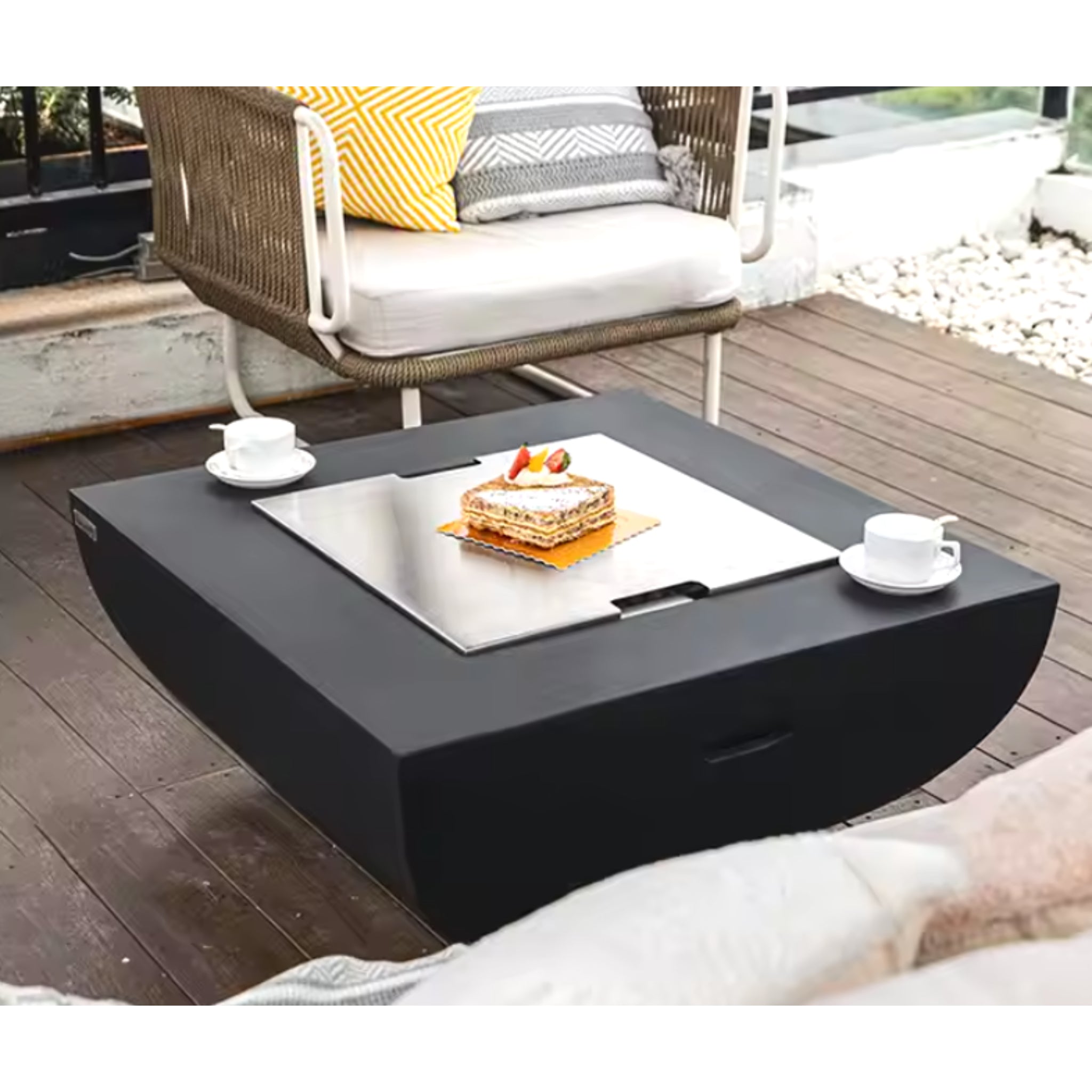 ModernGlow Cube Fire Table