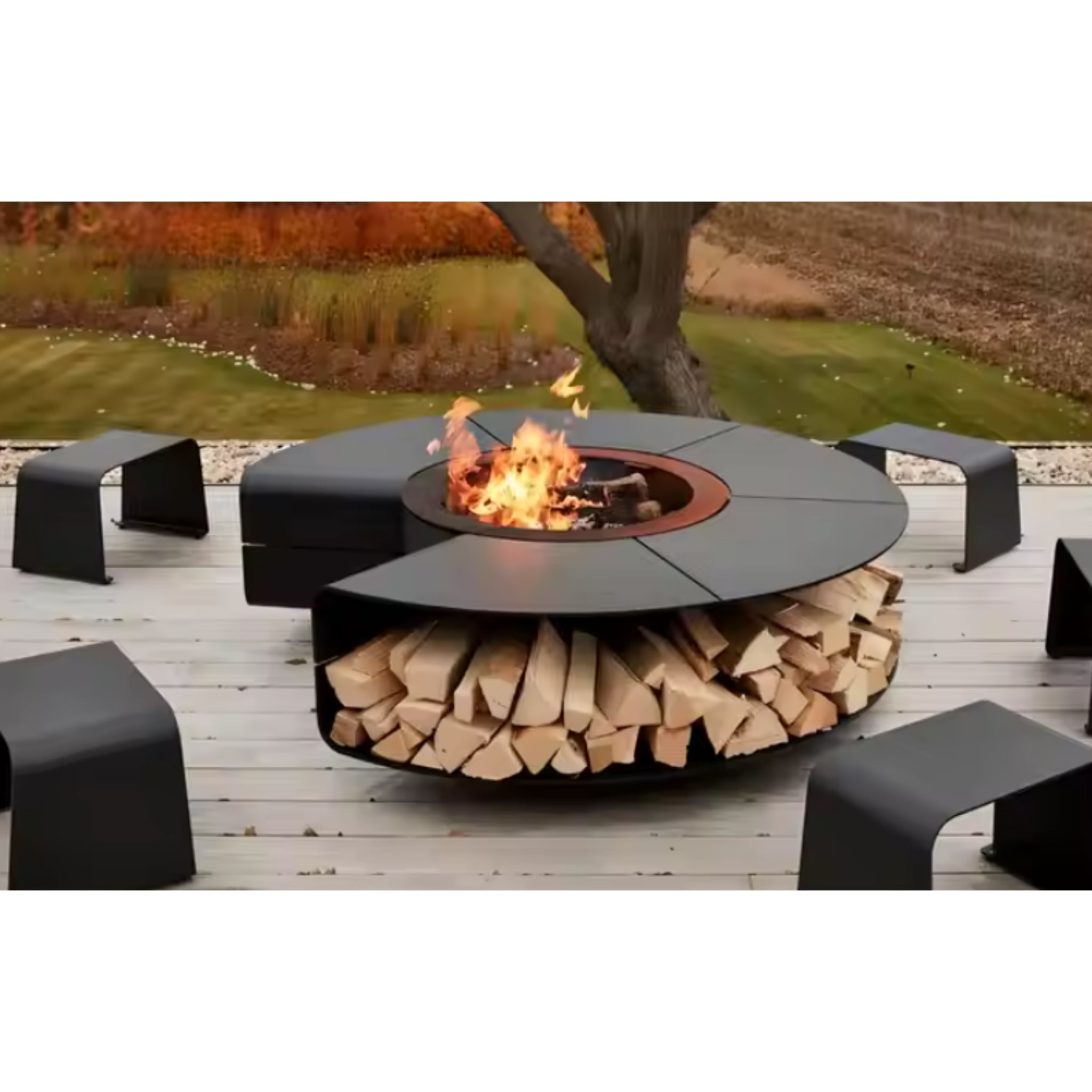 LuxeRound Fire Table