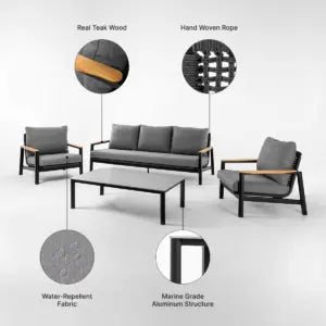 Berglite - Terra 5 – Person Outdoor Conversation Set Berglite