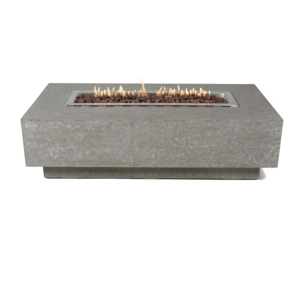 Elementi Kingsale light gray fire table with linear flame