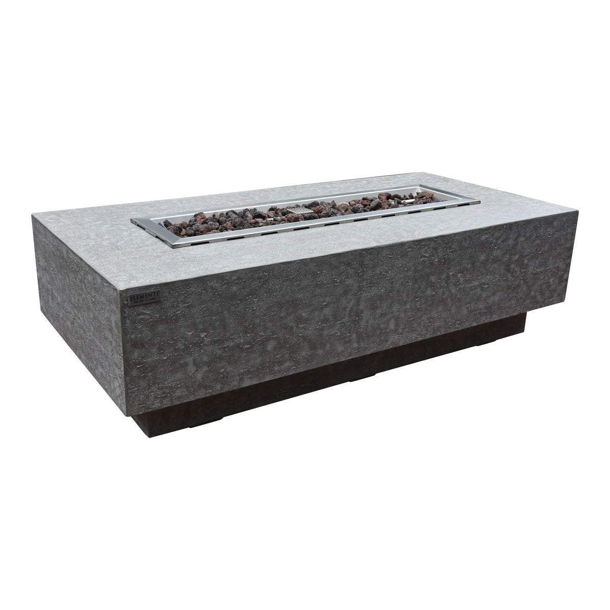 Kingsale textured concrete body with recessed plinth and included lava rock