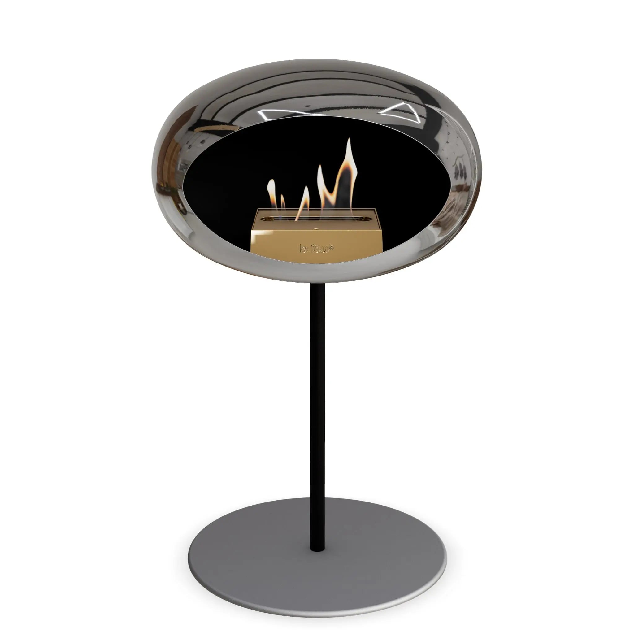 Le Feu Steel Low Dome <br>Chromed Silver Le Feu