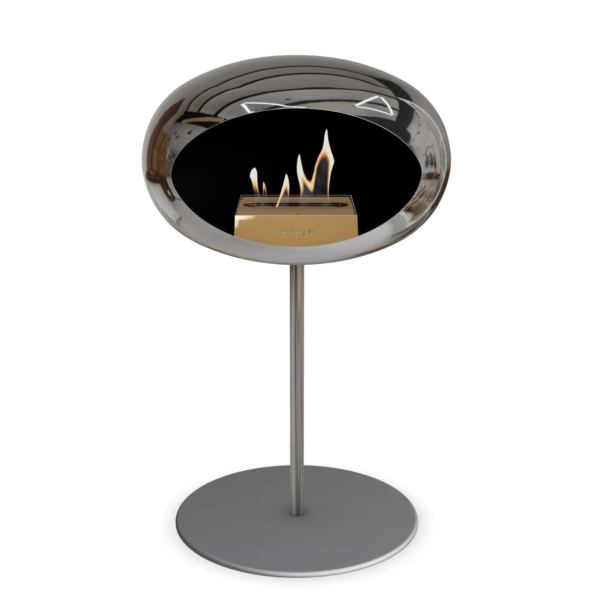 Le Feu Steel Low Dome <br>Chromed Silver Le Feu