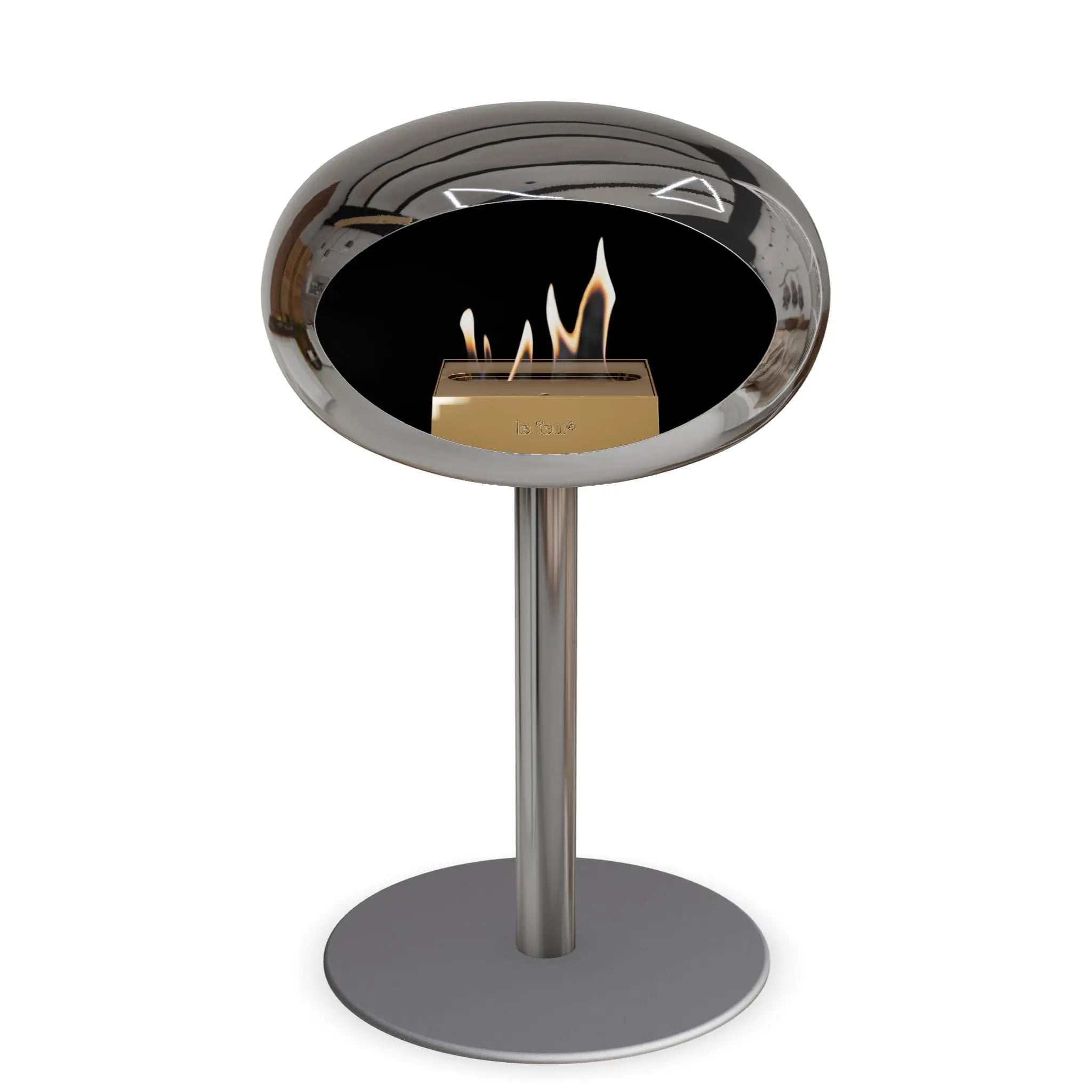 Le Feu Steel Low Dome <br>Chromed Silver Le Feu