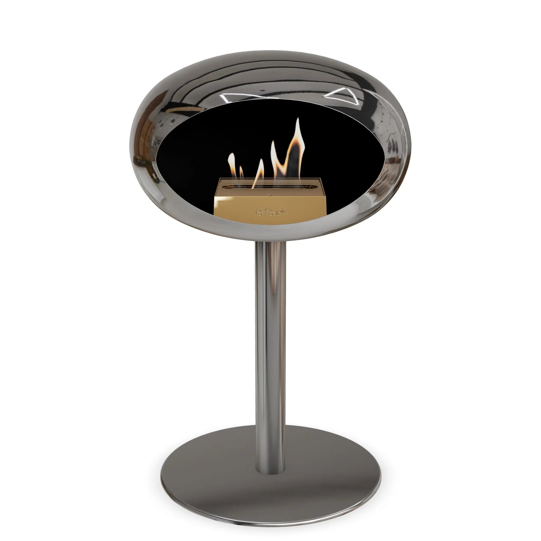Le Feu Steel Low Dome <br>Chromed Silver Le Feu