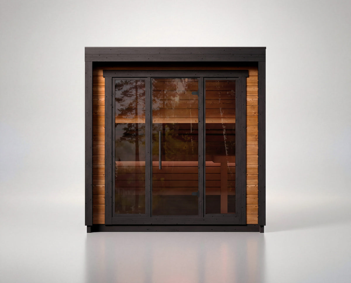 LEIL Patio XS manufacturer exterior imagery; shown finishes and accessories may differ from the quoted package