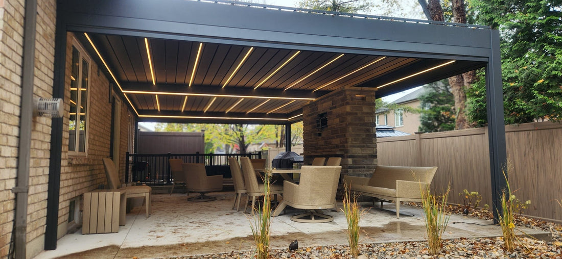 Procam Custom Monaco installation over a residential patio