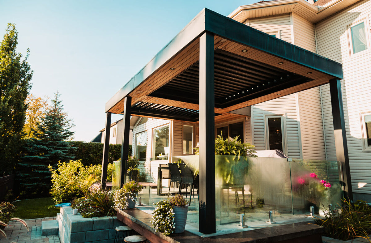 Procam Custom Monaco installation beside a home on a raised deck