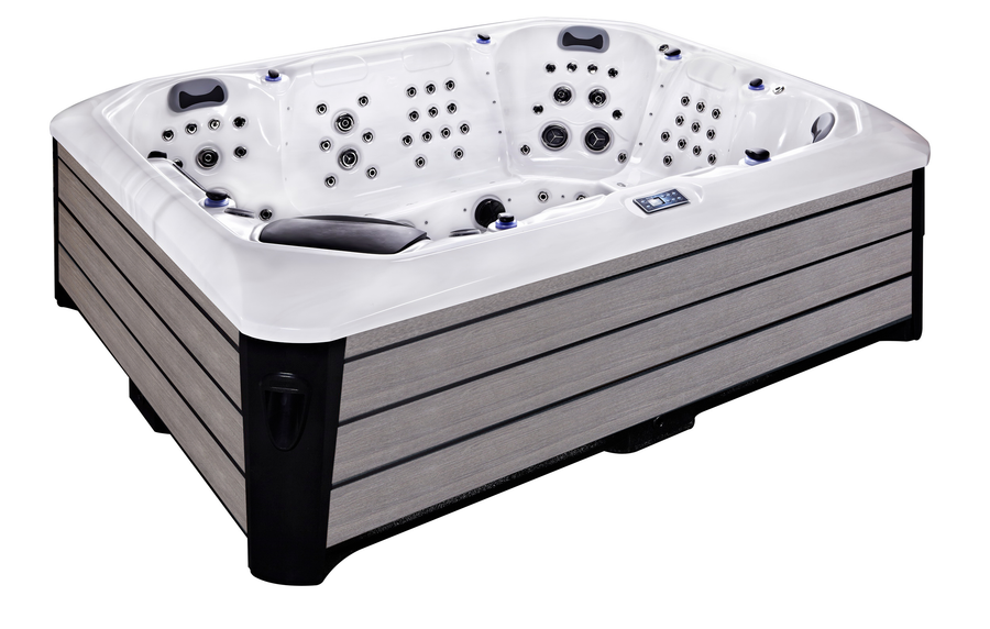 SkyBlue Texas eight-person hot tub, official manufacturer exterior view