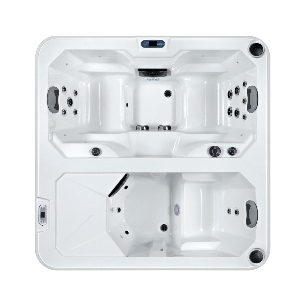 Sunrans SR-BT1004 overhead view showing separate hot and cold bathing zones